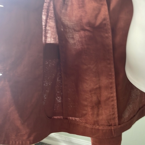 Eileen Fisher Women's Organic Linen Blazer Jacket Rust Orange - Picture 9 of 9